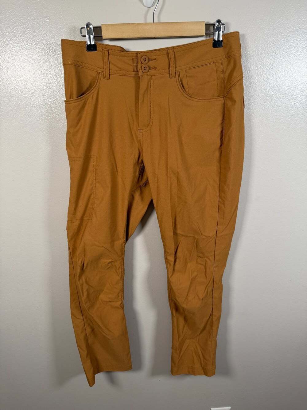 Prana Halle Straight Pants Size 10 Short Petite Hiking Outdoor Earthbound Yellow